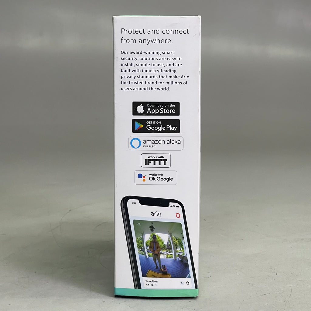 ARLO Wired Video Doorbell w/ Night Vision 180° FOV White AVD1001W-100NAS (Pre-Owned)